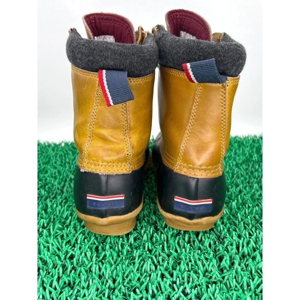 Tommy Hilfiger Duck Boots Women's Size 6‎ Brown Waterproof Winter Lace-Up Shoes
